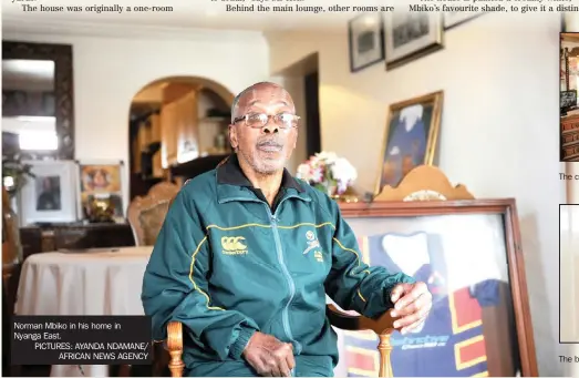  ?? Norman Mbiko in his home in
Nyanga East.
PICTURES: AYANDA NDAMANE/
AFRICAN NEWS AGENCY
The couple’s bed faces a window to ensure a sunny outlook.
The bathroom in the home Mbiko has added to over the years. ??