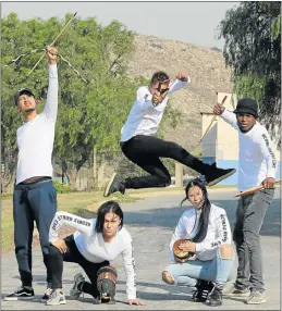  ?? Picture: FREDLIN ADRIAAN ?? TRIBUTE STARS: The Finest dance group rehearse for The Whirlwind: Dawid Stuurman production this week at the Opera House. From left are Junior Ferreira, Dillon Domingo (jumping), Ntuthuzelo Grootboom and sitting, left, Lawsuits Plaatjies and Meagan Vitealingu­m