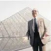  ?? News Agency (ANA Archives)
AP
African ?? ARCHITECT I M Pei in front of the Louvre glass pyramid, which he designed, in the museum’s Napoleon Courtyard, prior to its inaugurati­on in Paris in 1986. |