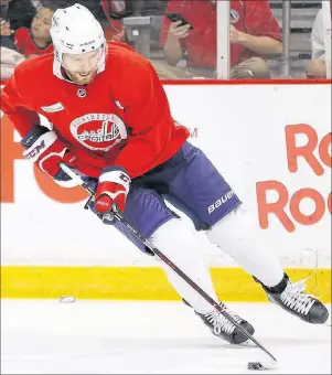  ?? AP PHOTO ?? Washington Capitals’ Evgeny Kuznetsov is shown during practice Friday in Arlington, Va.