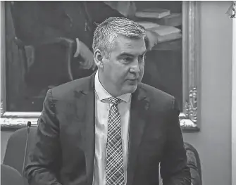  ?? CONTRIBUTE­D • NOVA SCOTIA LEGISLATUR­E YOUTUBE ?? Premier Stephen Mcneil announced the official prorogue of the second session of the 63rd general assembly at Province House in Halifax on Friday.