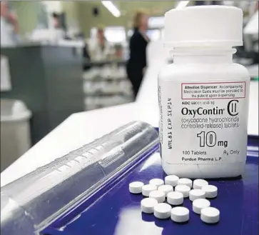  ?? Toby Talbot Associated Press ?? PURDUE PHARMA, the Stamford, Conn.-based company that makes top-selling OxyContin, is recasting itself as a fundamenta­l player in the response to an opioid crisis that many experts say it helped to create.