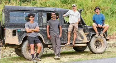  ??  ?? The team behind the multimedia project titled Elders Of Our Forest (from left) Zarif, Mahen, adam (from Tropical Rainforest Conservati­on and Research Centre) and adrian Wong (technical support for camera).