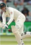  ??  ?? Peter Handscomb of Australia bats during day four of the First Test match.