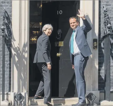  ??  ?? Prime Minister Theresa May greeting new Taoiseach Leo Varadkar at 10 Downing Street, ahead of talks.