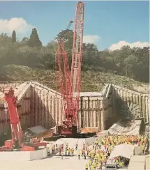  ?? ?? Grandi opere. I cantieri dell’alta velocità ferroviari­a Brescia Est- Verona, infrastrut­tura da 2,8 miliardi finanziata anche con fondi del Pnrr