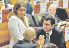  ??  ?? Los diputados cartistas Cristina Villalba y Raúl Latorre.