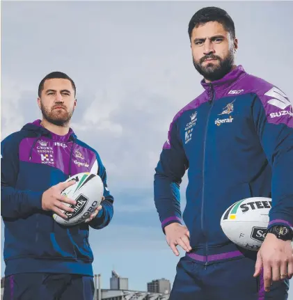  ?? LEARNT FROM MISTAKE: Melbourne Storm forwards and brothers, Kenny and Jesse Bromwich. ??