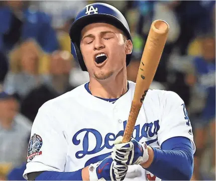  ?? JAYNE KAMIN-ONCEA/USA TODAY SPORTS ?? Shortstop Corey Seager is batting .200 with one home run and four RBI as the defending NL champion Dodgers have struggled this season and sit in last place in the NL West.