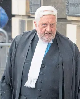 ?? Pictures: PA. ?? Top: Alex Salmond arrives at the High Court in Edinburgh for the second day of his trial; above: Gordon Jackson, QC, who is defending the former first minister.
