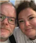  ?? PRIVAT ?? Ekteparet Tom Kåre Idsal (46) og Marianne Idsal (40) fra Stavanger holdt seg trygt inne under uvaeret.