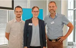  ??  ?? Markus Knopp, Cornelia Keese und Bernd Willer (von links) beleuchtet­en in ihren Referaten das Thema Sportoptik auf vielfältig­e Weise.