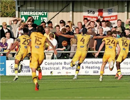  ?? ?? AGONY: Port Vale were left stunned by Sutton United late comeback at Gander Green Lane last weekend.