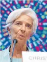  ?? FOTO: DPA ?? Gegen die IWF-Chefin Christine Lagarde wird wegen Fahrlässig­keit ermittelt.