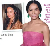  ??  ?? Zoë Kravitz, who will be 32 on Dec. 1, moved to Brooklyn right out of college.