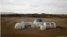  ??  ?? China's future on Mars could look like this — a mock-up "Base 1 Station" in the Gobi Desert