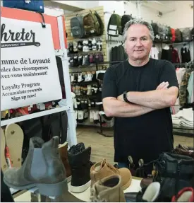  ?? The Canadian Press ?? Steve Schreter poses in his clothing store in Montreal, Wednesday.