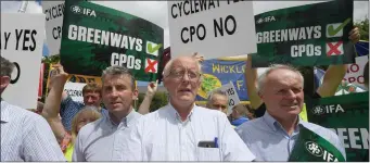  ?? John O’Sullivan from Barrow, Tralee at Tuesday’s protest. ??