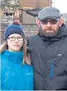  ??  ?? Nathalie Black and her fiance, Jim McDonald, were greeted by a “wall of orange” after opening their front door as the blaze took hold.