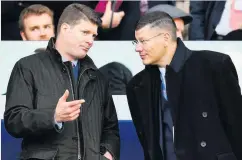  ??  ?? DRESS TO IMPRESS McKay, left, started a charm offensive at the SRU, bringing the likes of Neil Doncaster to Murrayfiel­d
