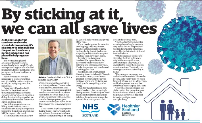  ??  ?? Advice: Scotland’s National Clinical Director, Jason Leitch