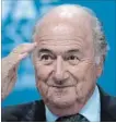  ?? ASSOCIATED PRESS FILE PHOTO ?? Former FIFA president Sepp Blatter preferred single-host bids for the World Cup.