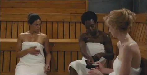  ?? TWENTIETH CENTURY FOX ?? Michelle Rodriguez, left, Viola Davis and Elizabeth Debicki star in “Widows.”