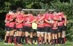  ?? (Photo R.G.) ?? Les cadets Gaudermen du RCT se préparent avec sérieux.