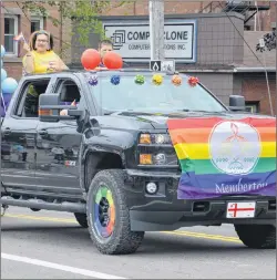  ?? ELIZABETH PATTERSON/CAPE BRETON POST ?? With Eskasoni Pride as the grand marshals, Membertou Pride also sent in its own float to participat­e in Saturday’s Pride Cape Breton Parade in Sydney.