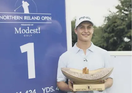  ??  ?? 0 Calum Hill was the third Scot to win on the Challenge Tour this year when he claimed the Northern Ireland Open.