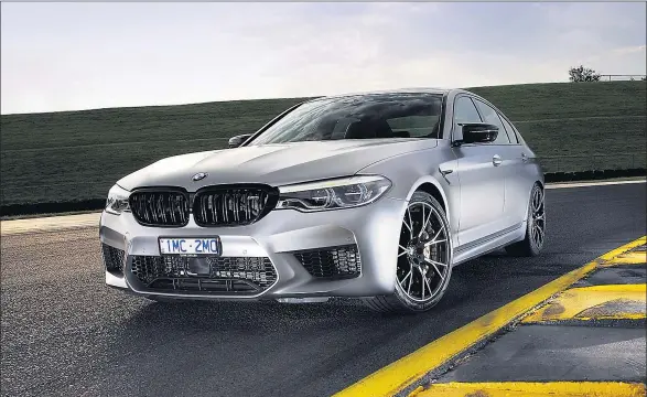  ??  ?? SUPER-SEDAN: BMW Australia has launched its new M5 Competitio­n super-sedan. The Competitio­n boasts increased engine power compared with previous BMW M5 models.