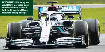  ??  ?? FAVOURITES. Ultimately, we would think Mercedes-Benz must be the team to beat in both the Drivers’ and Manufactur­ers’ championsh­ips.