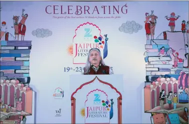  ??  ?? Sanjoy K. Roy, producer JLF, at the launch of the event at the Taj Mahal Hotel, New Delhi.