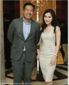  ??  ?? RONALD LIEM AND ANGELINE LEE