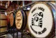  ?? PHOTO COURTESY OF EIGHT OAKS CRAFT DISTILLERS ?? Spirits age in barrels at Eight Oaks Craft Distillers.