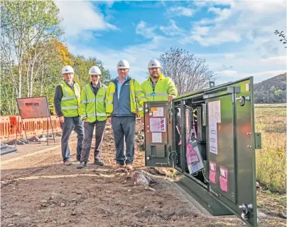  ??  ?? LINKED IN: A Digital Scotland superfast broadband fibre cabinet brings Dornie in Ross-shire into the digital age