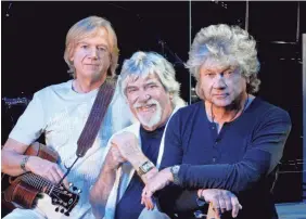  ?? THE MOODY BLUES ?? The Moody Blues current members, from left, Justin Hayward, Graeme Edge and John Lodge, will attend the Hall of Fame induction.