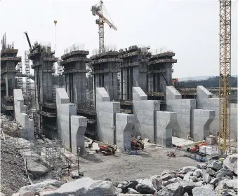  ?? ANDREW VAUGHAN/THE CANADIAN PRESS ?? As Canada strives to bolster its renewable capacity, environmen­tal activists have hindered the developmen­t of hydro dams like Nalcor Energy’s Muskrat Falls Project in Labrador.