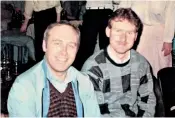  ??  ?? Senior republican Danny Morrison, left with his driver Kevin Brady. Brady was killed by loyalist paramilita­ry Michael Stone, as was non-political John Murray, right, pictured with his baby son