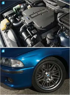  ??  ?? 1 1. The M5 E39 saw a major transforma­tion as far as the motor is concerned. It moved away from the straight-six and got a mega sized V8. It displaced 4.9-litres and this is what made the M5 a super car slayer. 2. Low profile tyres and brilliant...