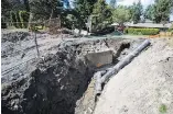  ??  ?? Rithet Reservoir Drain Project along Royal Oak Drive.