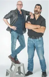  ??  ?? Denis Richard et Robert Maillet en 2016, lors de la campagne de l’Arbre de l’espoir. - Archives