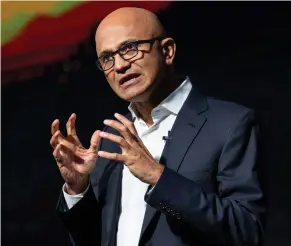  ?? ?? Microsoft CEO Satya Nadella: “It’s amazing to think of a world as a computer”