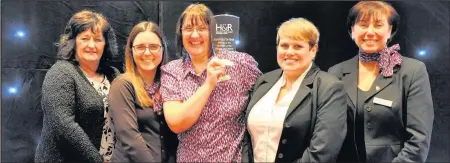  ??  ?? Bottom Pictured L-R The SouthWigst­on branch team Teresa Mansell, Gemma Harper, office manager Marie Yates, Mandy Gilbert and Rita Hawkins.