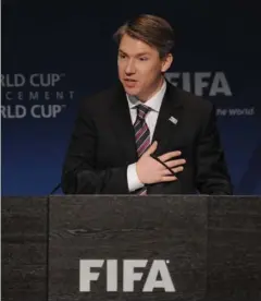  ?? FOTO: AP ?? Alexey Sorokin, som taler engelsk med amerikansk accent, bliver den naeste russer i FIFA.