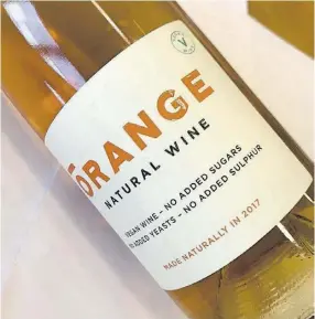  ??  ?? UK grocery chain Aldi is cashing in on the orange wine craze with its affordable £5.99 bottle.