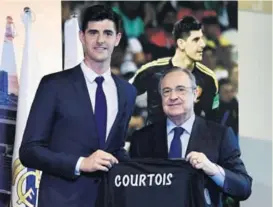  ?? AP ?? Florentino Pérez se fue en halagos para Thibaut Courtois.