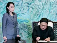 ??  ?? Kim Yo Jong, hermana de Kim Jong Un