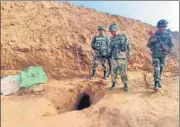  ?? PTI ?? BSF has found at least 10 tunnels since 2012 on Jammu frontier. { }