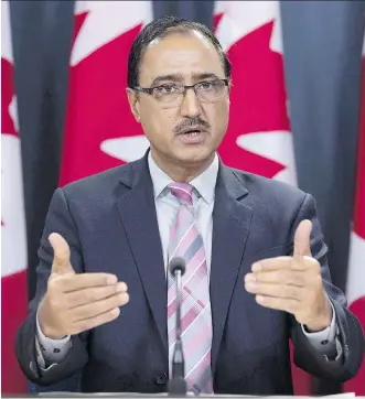  ?? THE CANADIAN PRESS/FILES ADRIAN WYLD/ ?? Natural Resources Minister Amarjeet Sohi says this new round of talks on the Trans Mountain pipeline expansion has no deadlines and will follow the court’s blueprint. “I take this very, very seriously,” he said.